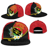 PNG Sauten Hailans Snapback Cap Papua New Guinea Plumeria Melanesian Pattern - Polynesian Pride