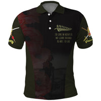 Polynesian Pride Apparel ANZAC New Zealand Polo Shirt, The Salute To Heroes Golf Shirt Unisex Black - Polynesian Pride