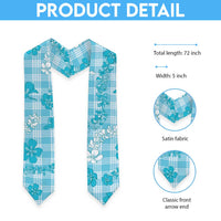 Polu Aloha Hawaii Graduation Stole Plumeria Lei With Palaka Motif - Polynesian Pride