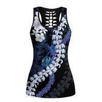 Polu Aloha Hawaii Lei Hollow Tank Top Tropical Flowers Elegant Vibe - Polynesian Pride