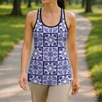 Polu Palaka Quilt Hawaii Hollow Tank Top Hawaiian Tropical Monstera Sea Turtle