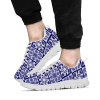 Polu Palaka Quilt Hawaii Sneakers Hawaiian Tropical Monstera Sea Turtle