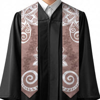Polynesia Graduation Stole Brown Floral Pattern LT05 - Polynesian Pride