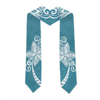 Polynesia Graduation Stole Hippie Blue Floral Pattern LT05 - Polynesian Pride