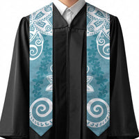 Polynesia Graduation Stole Hippie Blue Floral Pattern LT05 - Polynesian Pride