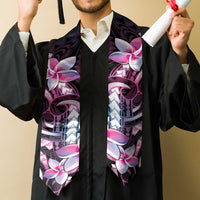 Polynesian Art Tattoo Graduation Stole Plumeria Flowers Pink Gradient LT05 - Polynesian Pride