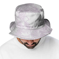 Polynesian Tribal Plumeria Lotu Tamaiti Bucket Hat Pastel Mauve - Polynesian Pride