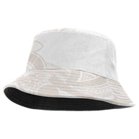 Polynesian Tribal Plumeria Lotu Tamaiti Bucket Hat Pastel Nude - Polynesian Pride