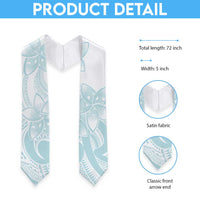Polynesian Tribal Plumeria Lotu Tamaiti Graduation Stole Pastel Cyan LT9 - Polynesian Pride
