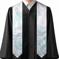 Polynesian Tribal Plumeria Lotu Tamaiti Graduation Stole Pastel Cyan LT9 - Polynesian Pride