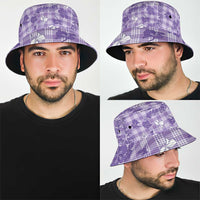 Poni Aloha Hawaii Bucket Hat Plumeria Lei With Palaka Motif - Polynesian Pride