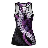 Poni Aloha Hawaii Lei Hollow Tank Top Tropical Flowers Elegant Vibe - Polynesian Pride