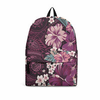 Poni Mama Hawai'i Hibiscus Backpack Polynesian Tribal Tattoo Pattern Floral Elements