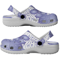 Purple Aloha Hawaii Clogs Shoes Monstera Hibiscus Plumeria Seamless Vibes - Polynesian Pride