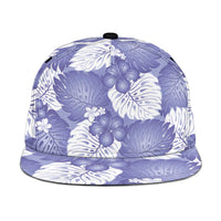 Purple Aloha Hawaii Snapback Cap Monstera Hibiscus Plumeria Seamless Vibes - Polynesian Pride
