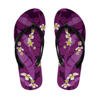 Purple Banana Leaf Hawaii Flip Flops Lau Maia Plumeria Tropical Summer Vibes