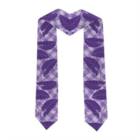 Purple Hawaii Kalo Palaka Motifs Graduation Stole Hawaiian Taro Leaves Elegant Vibes LT14 - Polynesian Pride