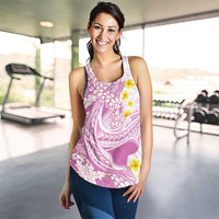 Purple Hawaii Shark Tattoo Women Racerback Tank Puakenikeni Lei Plumeria Polynesian Pattern LT14 - Polynesian Pride