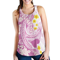Purple Hawaii Shark Tattoo Women Racerback Tank Puakenikeni Lei Plumeria Polynesian Pattern LT14 - Polynesian Pride