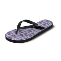 Purple Palaka Hawaii Flip Flops Hawaiian Lehua Blossoms LT05 - Polynesian Pride
