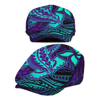 Purple Paradise Hawaiian Tribal Hammerhead Shark Jeff Hat - Polynesian Pride