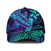 Purple Paradise Polynesian Classic Cap Hawaiian Tribal Hammerhead Shark LT14 Universal Fit Purple - Polynesian Pride