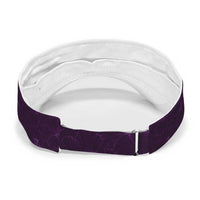 Purple Polynesia Sun Visor Cap Plumeria With Hibiscus Pattern Tropical Vibes