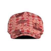 Red Palaka Hawaii Cowboy Jeff Hat Puakenikeni Lei Paniolo Papale Seamless Vibes - Polynesian Pride