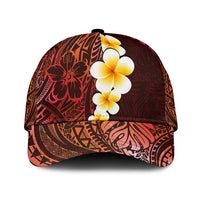 Red Polynesia Classic Cap Plumeria Tropical Leaves With Galaxy Polynesian Art LT14