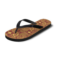 Rotuma Faiakse'ea 'e Kirisimasi Flip Flops Pacific Patchwork Xmas Vibes - Polynesian Pride