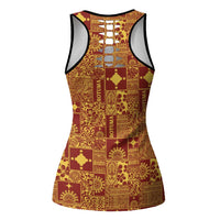 Rotuma Faiakse'ea 'e Kirisimasi Hollow Tank Top Pacific Patchwork Xmas Vibes - Polynesian Pride