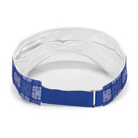 Royal Blue Palaka Quilt Hawaii Sun Visor Cap Traditional Hawaii-plaid Pattern