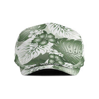 Sage Green Aloha Hawaii Jeff Hat Monstera Hibiscus Plumeria Seamless Vibes - Polynesian Pride
