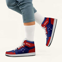Samoa High Sneakers AJ1 Coat Of Arms Flag Inspired LT05 - Polynesian Pride