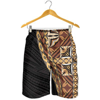 Samoan Siapo Shorts for Men Tatau Pattern Half Style Retro Mode LT03 - Polynesian Pride