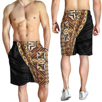 Samoan Siapo Shorts for Men Tatau Pattern Half Style Retro Mode LT03 - Polynesian Pride