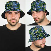 Solomon Islands Meri Kirihimete Bucket Hat Pacific Patchwork Xmas Vibes - Polynesian Pride