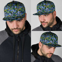 Solomon Islands Meri Kirihimete Snapback Cap Pacific Patchwork Xmas Vibes - Polynesian Pride