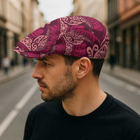 Sweet Pink Monstera Jeff Hat Polynesian Tribal Pattern - Polynesian Pride