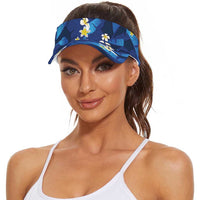 Teal Purple Banana Leaf Hawaii Sun Visor Cap Lau Maia Plumeria Tropical Summer Vibes