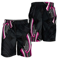 Traditional Art Hawaiian Kakau Tattoos Shorts for Men Pink Color - Polynesian Pride