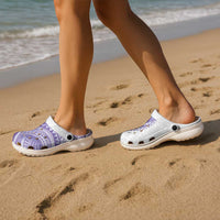 Traditional Polynesian Art Tattoos Clogs Shoes Purple Color - Polynesian Pride
