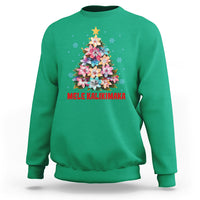 Tropical Hawaiian Plumeria Christmas Tree Mele Kalikimaka Sweatshirt TS02 Irish Green - Polynesian Pride