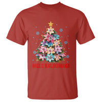 Tropical Hawaiian Plumeria Christmas Tree Mele Kalikimaka T Shirt TS02 Red - Polynesian Pride
