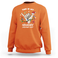 This Is My Hawaiian Christmas Shirt Tropical Xmas Hawaii Shaka Sweatshirt TS02 Orange - Polynesian Pride