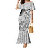 Personalized New Zealand Football Mermaid Dress Kiwi Mascot with Silver Fern - Maori Tribal Tattoo Art