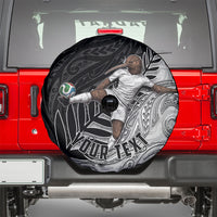 Personalized New Zealand Football Spare Tire Cover Kiwi Mascot with Silver Fern - Maori Tribal Tattoo Art