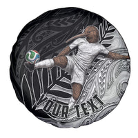 Personalized New Zealand Football Spare Tire Cover Kiwi Mascot with Silver Fern - Maori Tribal Tattoo Art