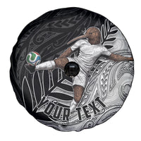 Personalized New Zealand Football Spare Tire Cover Kiwi Mascot with Silver Fern - Maori Tribal Tattoo Art
