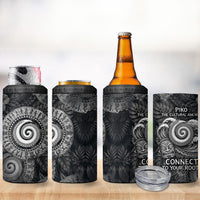Hawaiian Piko 4 in 1 Can Cooler Tumbler Cultural Anchor Connect Your Roots Ocean Waves